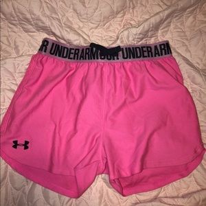 under armor pink shorts